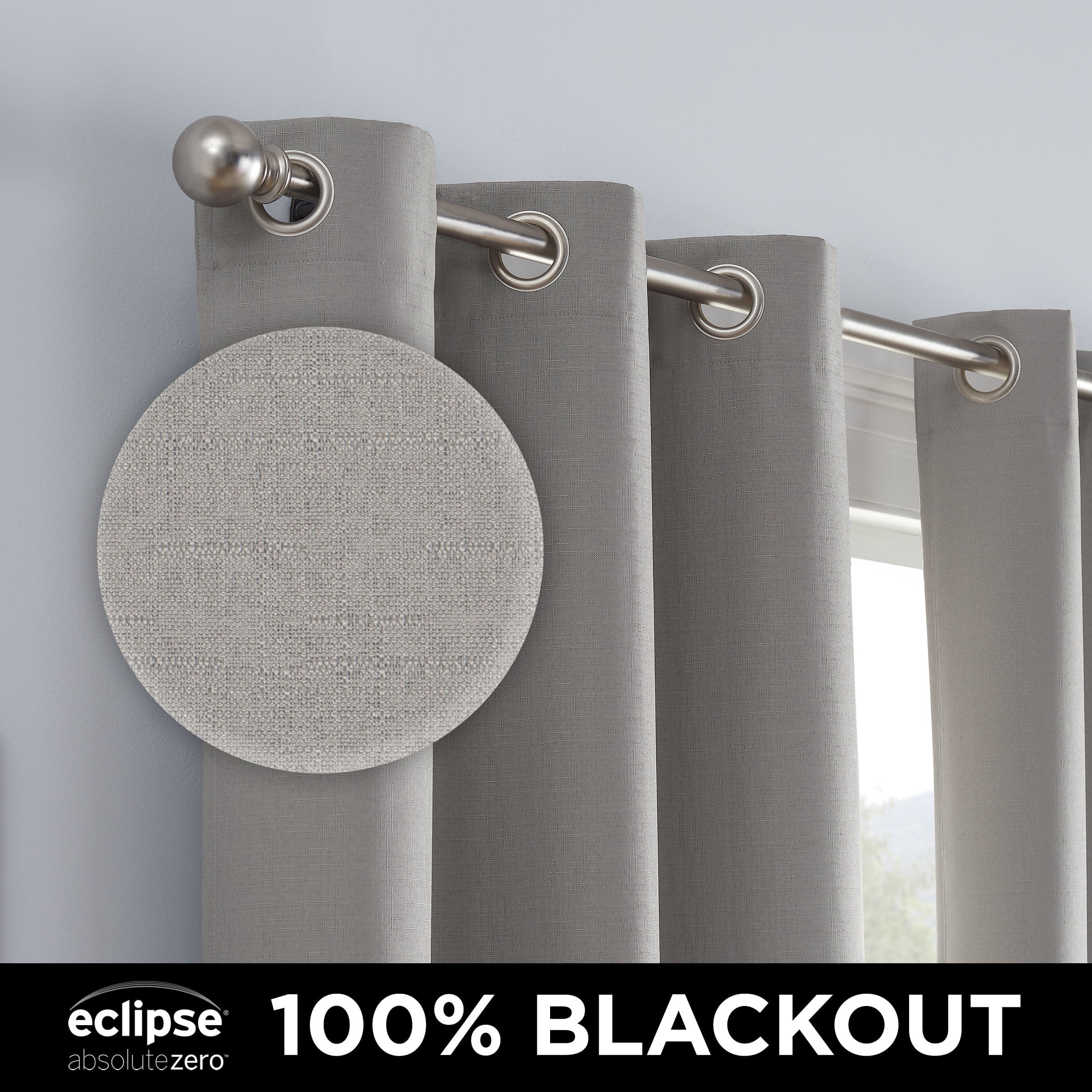 Eclipse Kylie Absolute Zero Blackout Grommet Curtain Panels Set