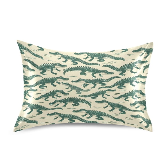 Ryvnso Satin Pillowcase Crocodiles Pillow Cases Standard Size 26x20in