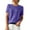 Purple, variant on Women’s Solid Color Crewneck Loose Blouse Short Sleeve Casual Work Shirt Tunic, Comfortable Knit Top for Office or Daily Wear, Relaxed Fit Everyday Blouse for Women