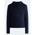 thumbnail image 5 of Free Assembly Women's and Women's Plus Bib Collar Sweater, Midweight, Sizes XS-4X, 5 of 6