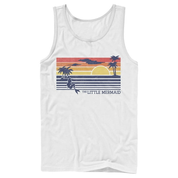 Men's The Little Mermaid Striped Sunset Tank Top