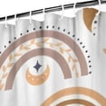 thumbnail image 3 of White Boho Bohemia Rainbow Sun Moon Pattern Shower Curtain 72"x84" ,Bathroom Decorative Shower Curtains Set with 12 Hooks,Modern Waterproof Washable Shower Curtain, 3 of 6