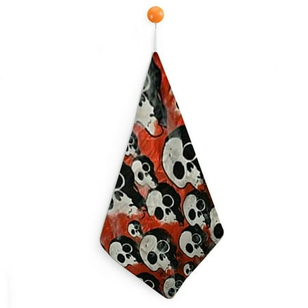 

Autua Skulls Quick Dry Hand Towels 11.8x11.8in Microfiber Kitchen Accessories Variety Colors Patterns 2pcs