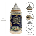 thumbnail image 3 of GERM German Cities Oktoberfest Multicolor Beer Stein with Engraved Metal Lid, 3 of 6