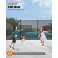 thumbnail image 6 of Pool Fence,Swimming Pool Fence in Ground Pool Safety Fencing, 340 GMS Teslin PVC Mesh Pool Safety Fence with Stainless Steel Legs,Easy DIY Installation, 6 of 7
