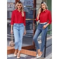 thumbnail image 6 of Zeagoo Button Down Shirts for Women Wrinkle Free Long Sleeve Collared Dress Blouses Casual Work Office Tunics Tops, 6 of 6