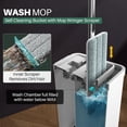 thumbnail image 2 of XINQIHANG Mop and Bucket with Wringer Set, White Flat Squeeze Mop Bucket Set for Floor Cleaning, Wet Dry Mop for Walls, Wall Cleaner with Long Handle, Hardwood Floor Mop-5 Microfiber Cloths, 2 of 7