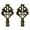 Antique Brass - Pack of 2, variant on Royal Designs, Inc. Floral Filigree Design Crystal Accent Lamp Finial for Lamp Shade, F-5071PB-2, Polished Brass, Pack of 2