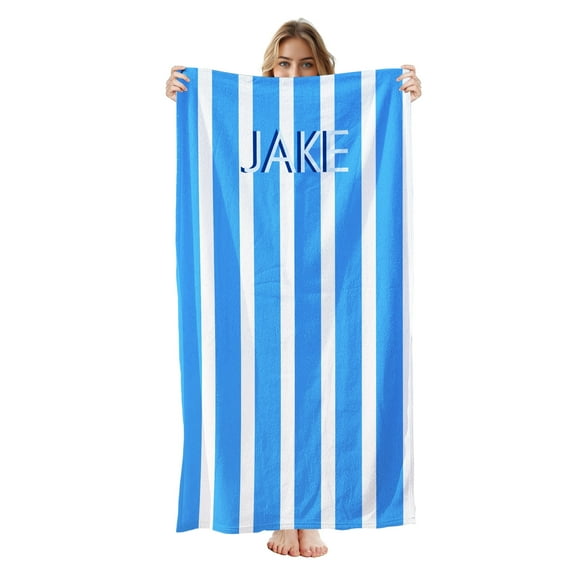 Personalized Beach Towel for Kids - Custom Beach Towel with Name- Soft Swimming Towel, Customized Bath/Pool/Beach Towel for Boys Girls