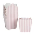 thumbnail image 2 of Bio Tek 26 oz Square Pink and White Stripe Paper Noodle Take Out Container - 4" x 3 1/2" x 4" - 200 count box, 2 of 11