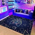 thumbnail image 1 of Modern Bedroom Rug Gamer 3D Controller Teen Boy Living Room Carpet Non-Slip Graffiti Game Console Decor 80 x 120 cm-Neon Sets-1, 1 of 4