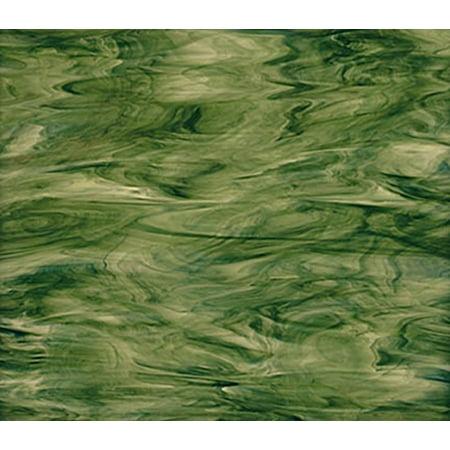 OCEANSIDE STAINED/FUSING GLASS SHEETS - FOREST GREEN OPAL FUSIBLE (Small 8" x 12")