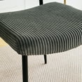 thumbnail image 4 of 2Pcs 4Pcs/Set Modern Turquoise Simple Dining Chair Fabric Upholstered Chairs Home Bedroom Stool Back Dressing Chair Black Metal Legs(set Of 2), 4 of 17