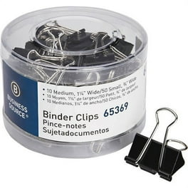 Business Source Small/Medium Binder Clips Set - Small, Medium - for Paper, Project, Document - 60 / Pack - Black Business Source Small/Medium Binder Clips Set - Small, Medium - for Paper, Project, Document - 60 / Pack - Black