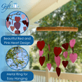 thumbnail image 2 of Blue Handworks Wind Chime Pink and Red Hearts Valentines Day Decorations, 2 of 7