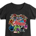 thumbnail image 3 of Marvel The Avengers - Stickers Style - Toddler And Youth Girls Fitted Short Sleeve Graphic T-Shirt, 3 of 5