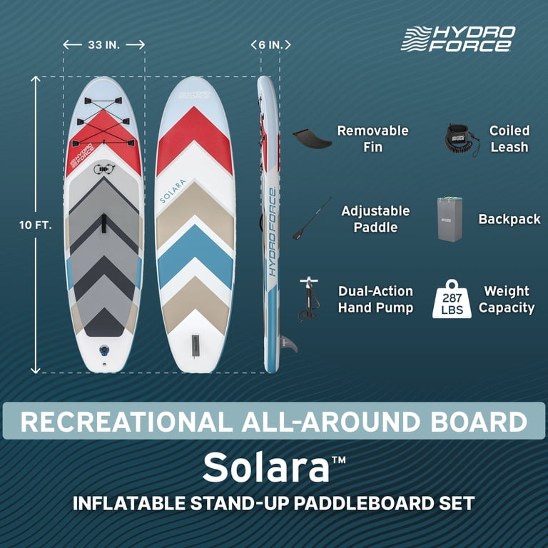 Hydro Force Solara Inflatable Stand-Up Paddleboard Set 10