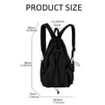 thumbnail image 3 of Drawstring Backpack Large Capacity Backpack School Backpack Teen Ruched Backpack, 3 of 8