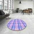 thumbnail image 4 of Ahgly Company Machine Washable Indoor Square Transitional Purple Area Rugs, 8' Square, 4 of 7