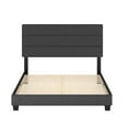 thumbnail image 6 of Boyd Sleep Sicily Black Linen Queen Size Fully Upholstered Platform Bed Frame with Adjustable Headboard, 6 of 14
