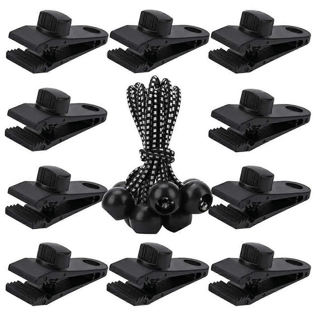 Tarp Clips Heavy Duty Lock Grip,20Pack Tarp Clamps,Shade Cloth Clips Fasteners,Pool Awning Cover Bungee Cords Clips