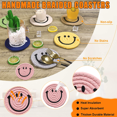 thumbnail image 3 of Funny Coasters for Drinks with Holder, Handmade Braided Drink Coasters for Coffee Table, 3 of 5