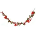 thumbnail image 4 of Guirlande de Verdure Artificielle 6.5 Pieds Guirlande de Houx de Noël Hiver Guirlande de Verdure Artificielle avec Baies Rouges et Feuilles de Houx pour Décoration de Table Murale de Maison Cheminée, 4 of 8