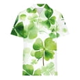 thumbnail image 5 of Gaecuw St.Patrick's Day Womens Button down Tops Short Sleeve Pullover T-Shirts Shirts Four Leaf Printed Tops Round Neck Blouse Trendy Loose Fit Cute Tees Tshirts Irish Clothes Green XL, 5 of 5