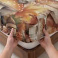 thumbnail image 3 of Queen Size Fitted Sheet Set - Fall Mushroom Hedgehog 3 Piece Bedding Sets 16" Deep Pocket Fitted Sheet with 2 Pillowcases, Thanksgiving Rustic Brushed Microfiber Hotel Luxury Bed Sheets, 3 of 9