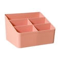 thumbnail image 1 of Caja de almacenamiento de escritorio, soporte para control remoto, organizador, portalápices, estuche de almacenamiento de maquillaje, exhibición para Rosa, 1 of 9