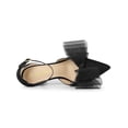 thumbnail image 4 of BLISSFUL STEP Women's Shoes Bow Tie Ankle Strap Stiletto Heel Pointy Toe Sandals Black 10, 4 of 7