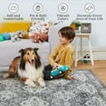 thumbnail image 6 of GlowSol 9' x 12' Large Washable Rugs Vintage Boho Rug Floral Area Rug Non Slip Low Pile Soft Carpet for Living Room Bedroom, Gray, 6 of 7