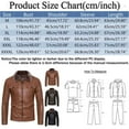 thumbnail image 3 of Durtebeua Long Sleeve Leather Jacket Loose Autumn Stand Collar Coat Men's Classic Leather Jacket, 3 of 5