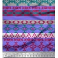 thumbnail image 1 of Soimoi Georgette Viscose Fabric Ikat Southwestern Decor Fabric Printed Yard 42 Inch Wide, 1 of 1