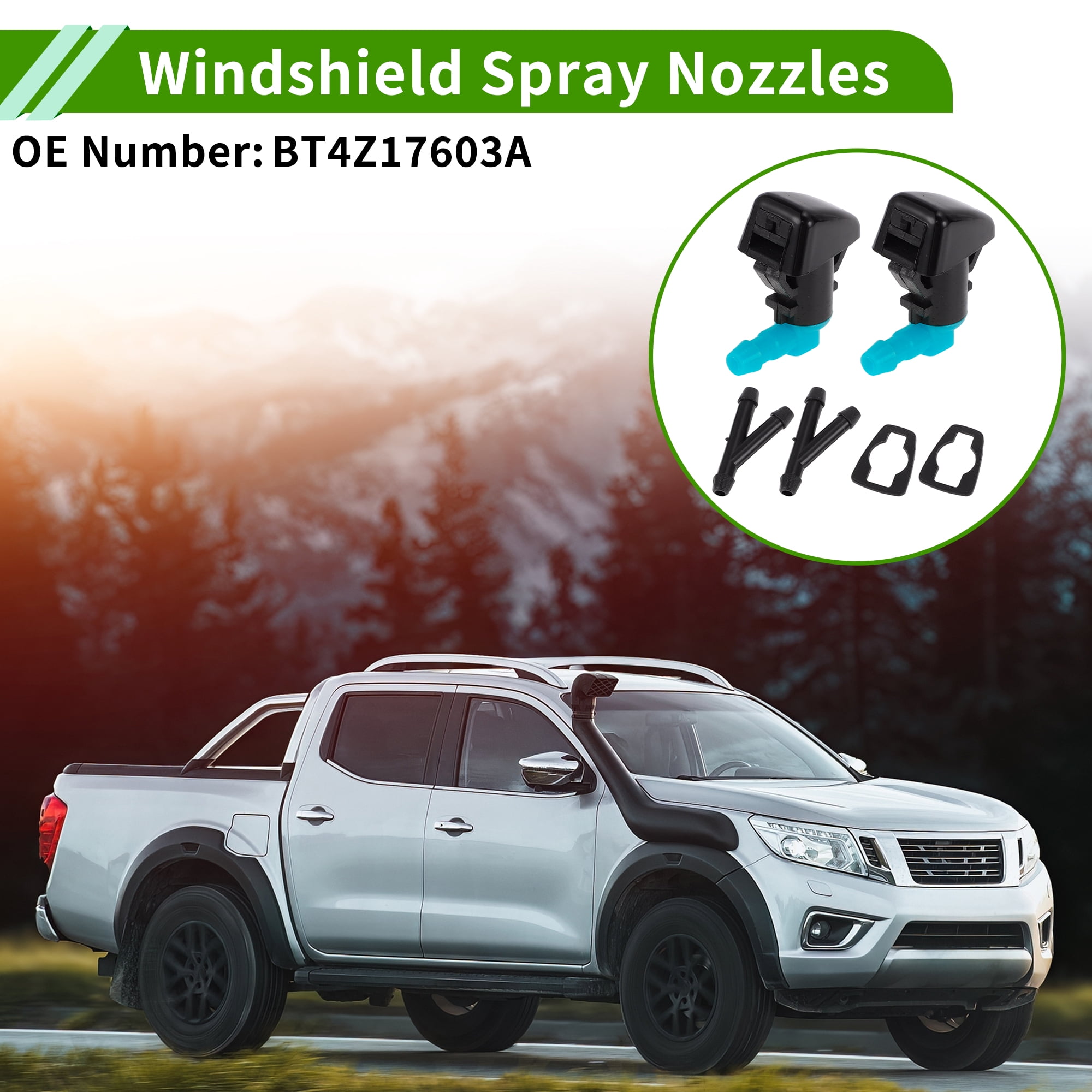 Unique Bargains Washer Nozzle for Ford Edge 2011-2015 Black,Blue Plastic 1 Set