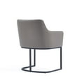 thumbnail image 6 of Serena Upholstered Dining Armchair with Steel Base in Gray- Set of 2, 6 of 10