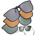 thumbnail image 4 of TELOLY 3 Pairs of Polarized Clip On Sunglasses Rimless AntiGlare Sunglasses Unisex Sunglasses, 4 of 7
