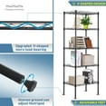 thumbnail image 4 of BestOffice Adjustable Storage Shelves Metal Storage Shelf for adults(Black, 16.7L×11.8W×47.6H), 4 of 7