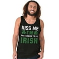 thumbnail image 3 of Funny Kiss Me I'm Irish St Patricks Tank Top T Shirts Men Women Brisco Brands S, 3 of 5