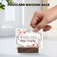 thumbnail image 2 of 12pcs Place Card Holder Tabletop Wood Sign Display Stand Picture Stand Table Number Holder Menu Stand, 2 of 5
