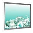 thumbnail image 2 of Designart 'Auquamarine Landscape Turquoise Splashes' Traditional Framed Art Print, 2 of 4
