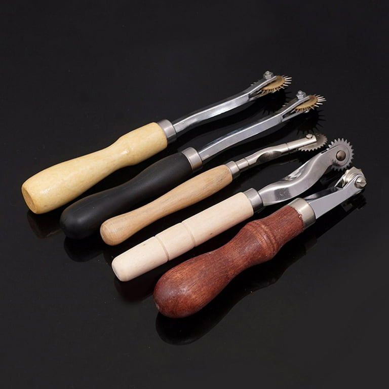 5Pcs Serrated Tracing Wheel Sewing Wheel with Handle Leather Paper Fabric Sewing  Wheel Tool 