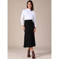 thumbnail image 2 of DARING DIVA Women's Sweater Pleated A Line Knit Midi Skirt Small Black, 2 of 6