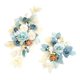 thumbnail image 4 of 2 piezas de flores artificiales para arco de boda, decoración floral versátil estilo bohemio. Azul, 4 of 9