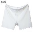 thumbnail image 1 of Calzoncillos de mujer de seda de hielo, bragas de talla grande, calzoncillos de seguridad transpirables, calzoncillos, lencería, ropa interior, blanco, 3XL Jumpingount AP001217-09B, 1 of 7