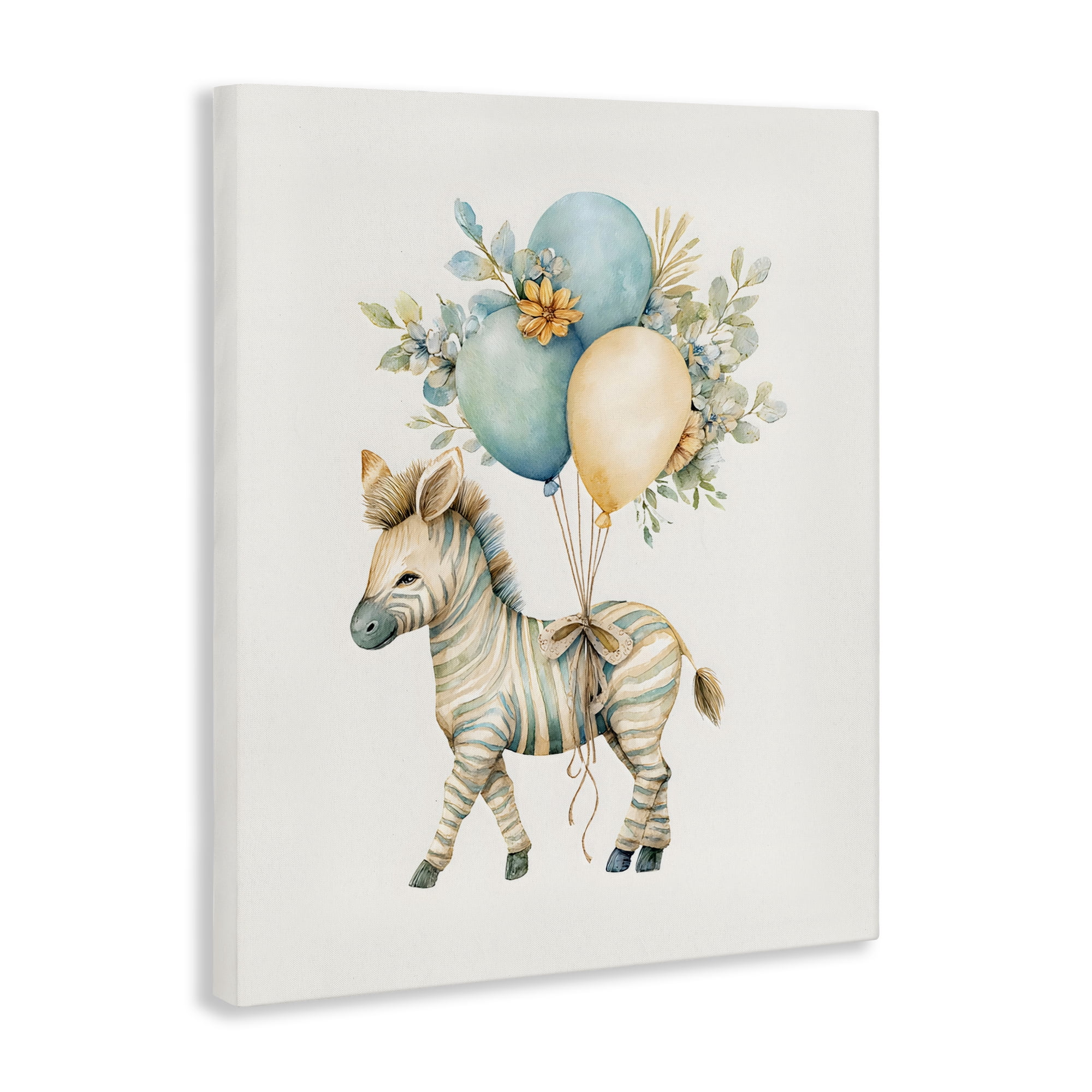 Stupell Industries Watercolor Nursery Zebra Canvas Wall Art, design by LSR Design Studio