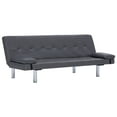 thumbnail image 3 of vidaXL Convertible Sofa Bed with 3 Reclining Positions and Two Pillows, Black, 3 of 56