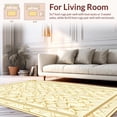 thumbnail image 2 of ODIKA 3'x5' Machine Washable Non-Slip Area Rug, Art Inspired with Interlocking Fan Shapes and Accents High Traffic Rug, Beige, 268851, 2 of 7