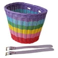 thumbnail image 2 of Meileang Bicycle Basket Large Capacity Strong Load-bearing Universal Simple Installation Hand-Woven Imitation Rattan Bike Handlebar Basket, 2 of 8