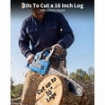 thumbnail image 3 of EDTara 52cc/58cc Gas Chainsaw with 20" Bar, 2-Stroke Engine, 2.2kW Power, Quick Start, Chain Brake, and Anti-Vibration Design for Wood and Tree Cutting, 3 of 8